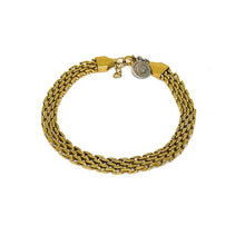 Cargar imagen en el visor de la galería, OCHRANA Pulsera ajustable de tejido de acero inoxidable dorado
