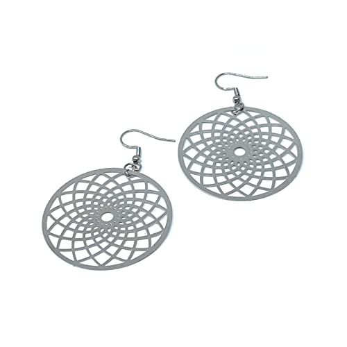 OCHRANA Aretes de acero inoxidable de mandala