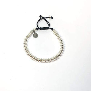 Ochrana Pulsera Ajustable de hematita Plateada de 6mm - Ochrana México