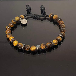 Ochrana Pulsera Ajustable con Ojo de Tigre y hematita de 6mm - Ochrana México