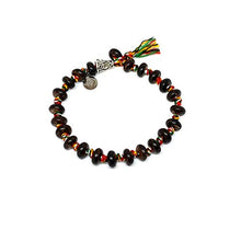 Cargar imagen en el visor de la galería, Ochrana Pulsera Budista de 20 cm de cascara de Coco con Hilo de Colores de 8mm
