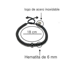 Cargar imagen en el visor de la galería, Ochrana Pulsera Ajustable de hematita de 6mm - Ochrana México
