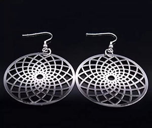 OCHRANA Aretes de acero inoxidable de mandala