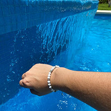 Cargar imagen en el visor de la galería, OCHRANA Pulsera ajustable de piedra de howlita blanca de 6mm con plata tibetana
