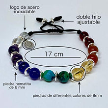 Cargar imagen en el visor de la galería, Ochrana Pulsera Ajustable de los 7 Chakras - Ochrana México
