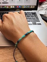 Cargar imagen en el visor de la galería, OCHRANA Pulsera ajustable de jaspe sedimento marino natural cilindrico con acero inoxidable de 4mm
