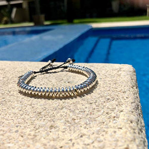 Ochrana Pulsera Ajustable de hematita Plateada de 6mm - Ochrana México