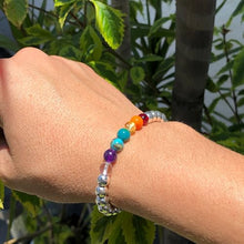 Cargar imagen en el visor de la galería, OCHRANA Pulsera ajustable de los 7 chakras con acero inoxidable de 6mm
